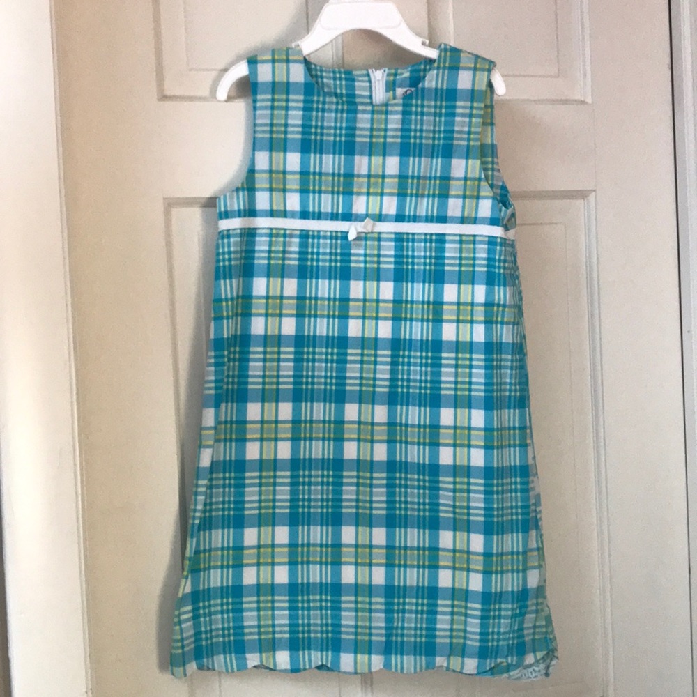 Lilly Pulitzer girls size 6 blue plaid dress